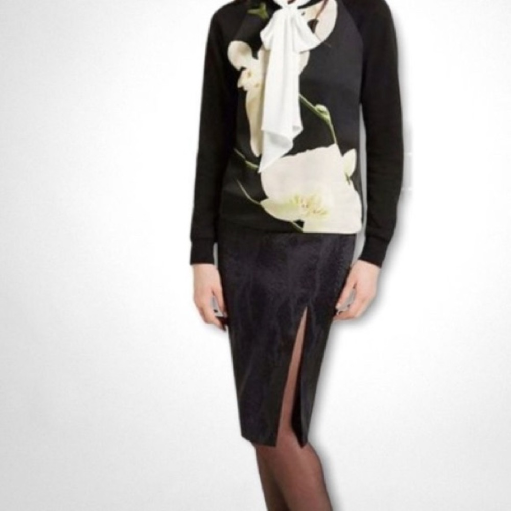 LMT: ALTUZARRA for Target Black Snake Embossed Pencil Skirt
